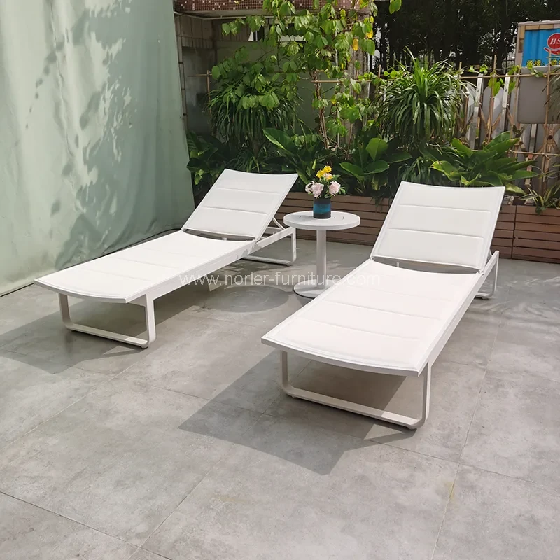 Lauko baldai aliuminio saulės gultas Lauko baldai aliuminio saulės gultas