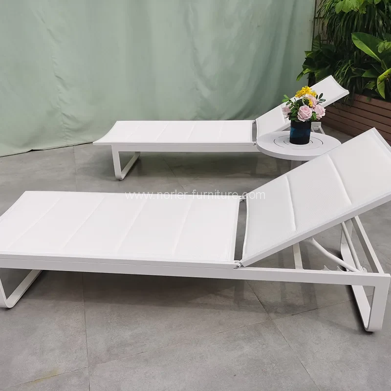 Lauko baldai aliuminio saulės gultas