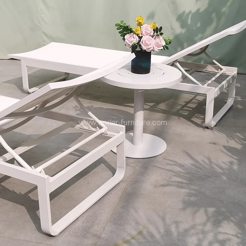 Lauko baldai aliuminio saulės gultas