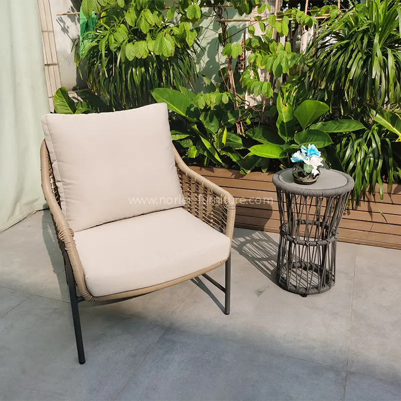 Lauko PE Rattan Garden balkono stalas ir kėdė