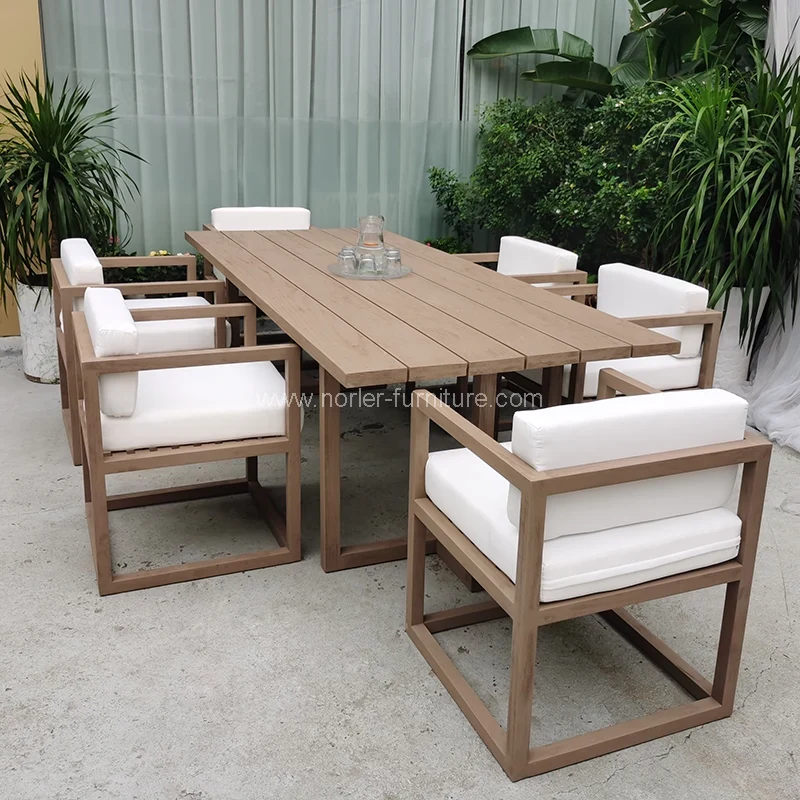 Lauko tiko medienos komplektų restoranų valgomojo komplektas