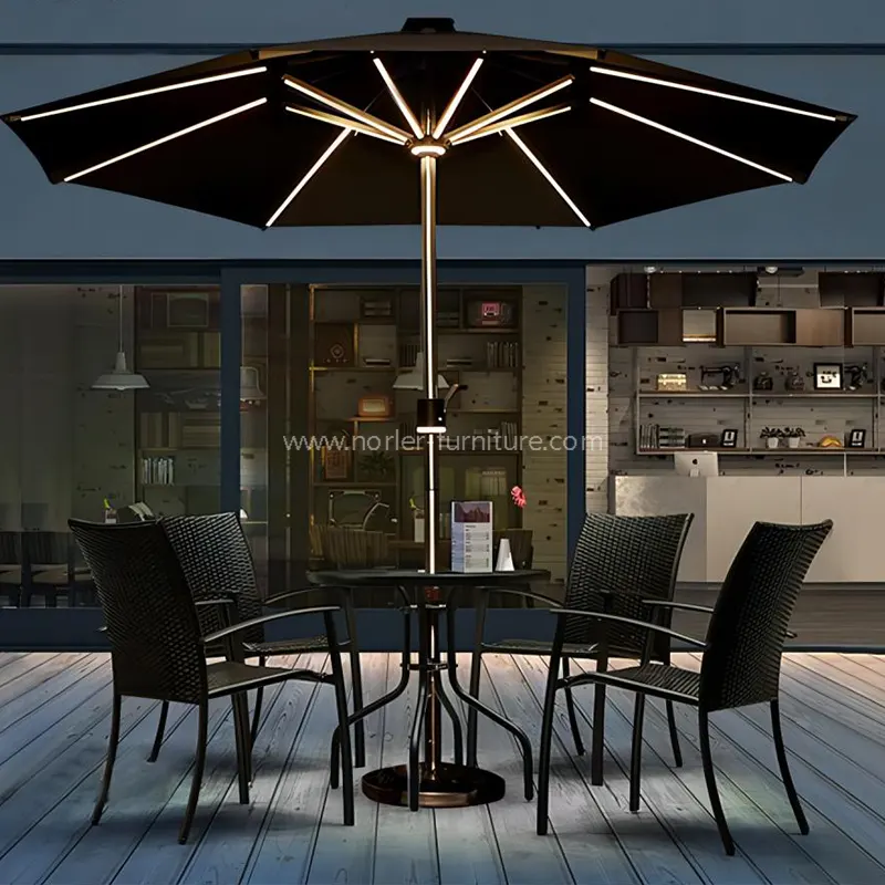 Išmanusis LED saulės aušinimas ir šildymo šviesa „Parasol“
